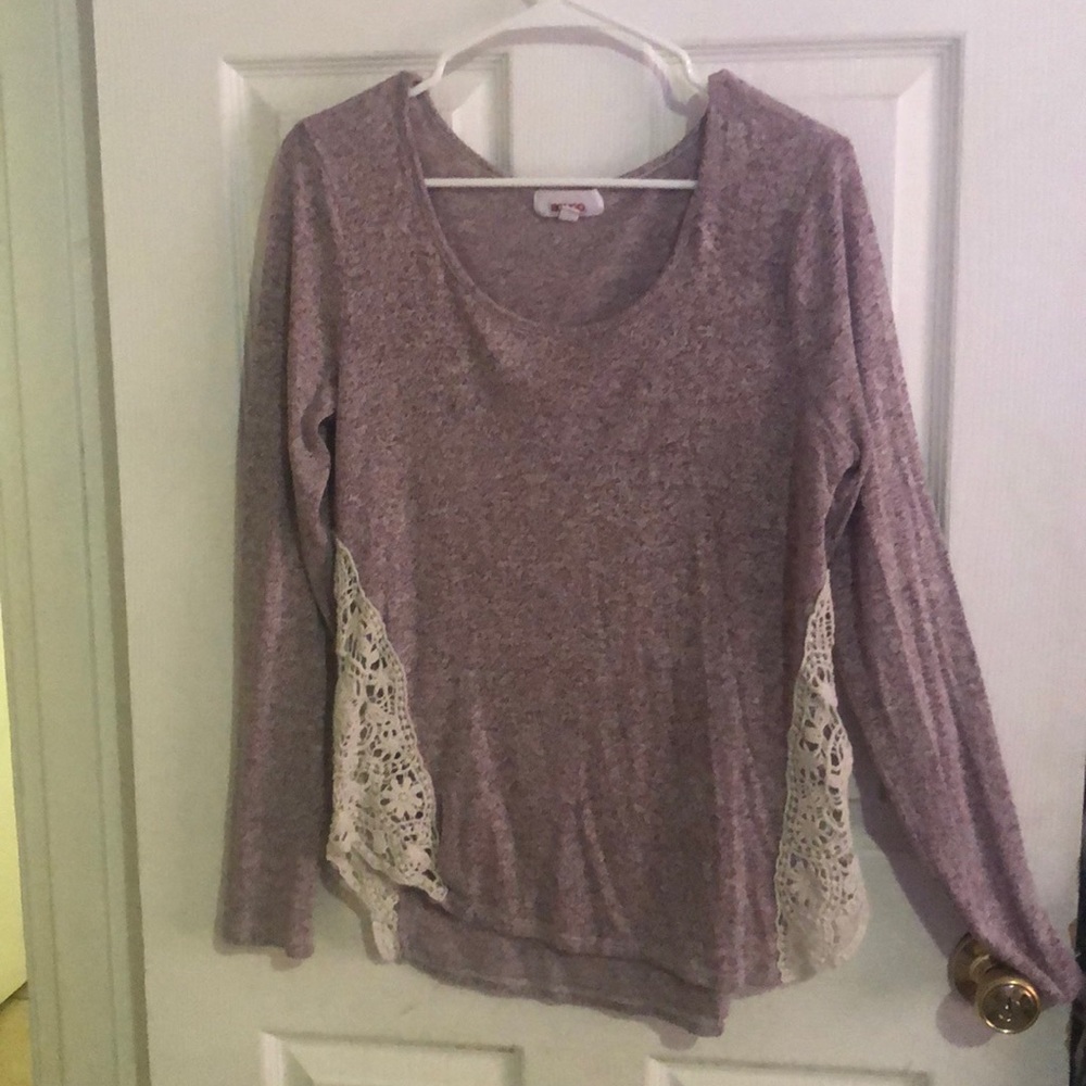 Burgundy wash long sleeve